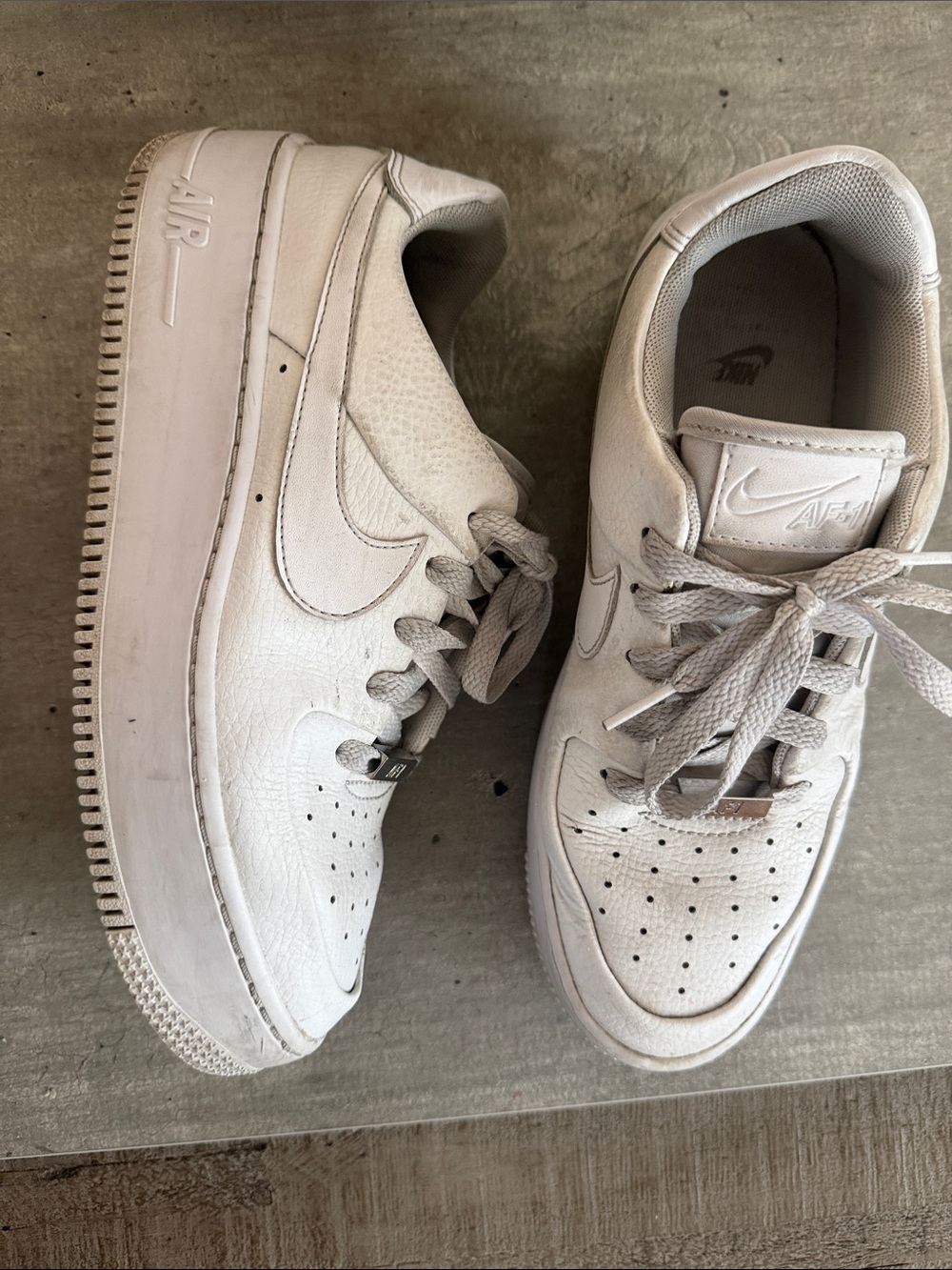 Nike Air Force 1 White Low-Top Leather Sneakers